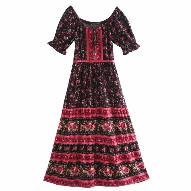 Aranyani Boho Midi Dress - Glova