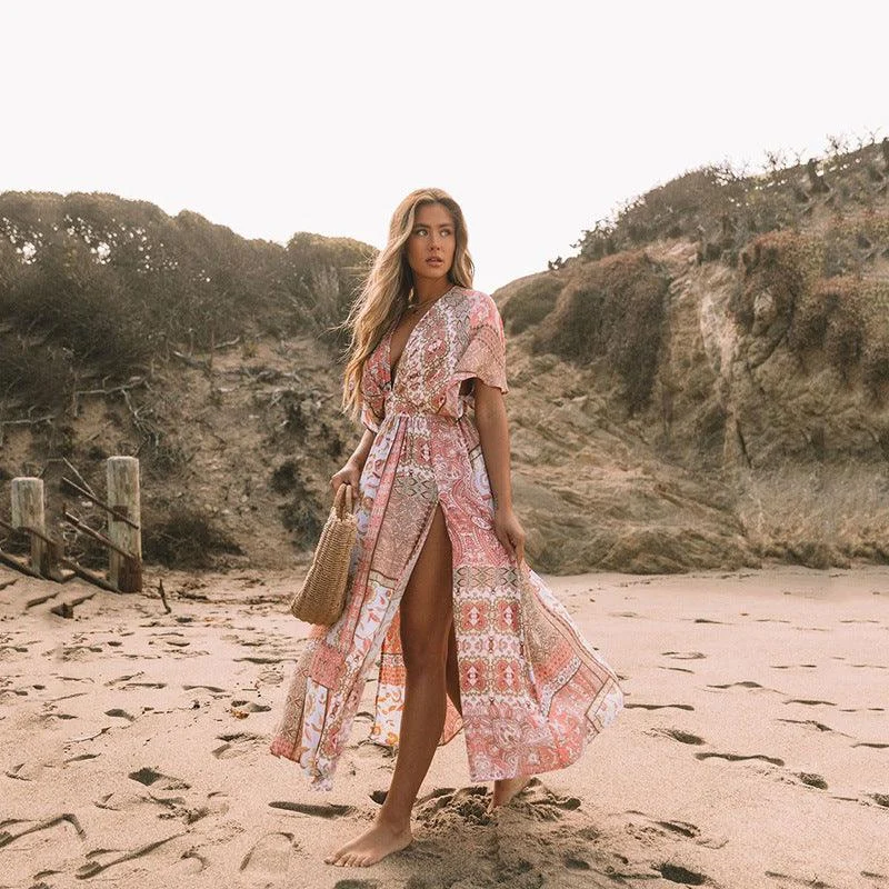 Aria Boho Midi Dress - Glova