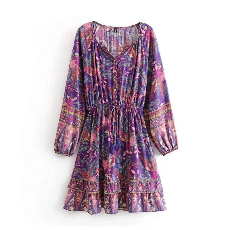 ARIBA Mini Dress - Purple - Glova