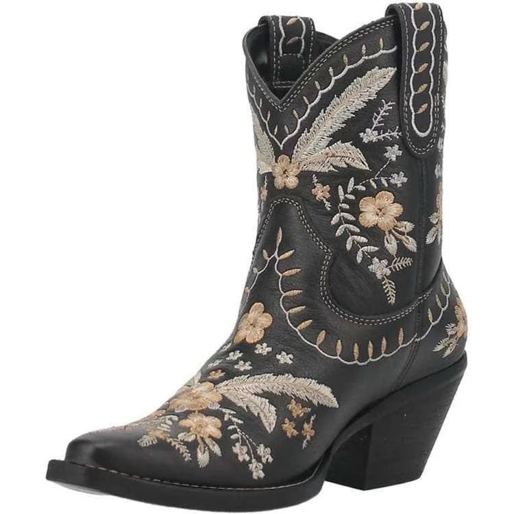 Arizona Embroidered Western Boots - Glova