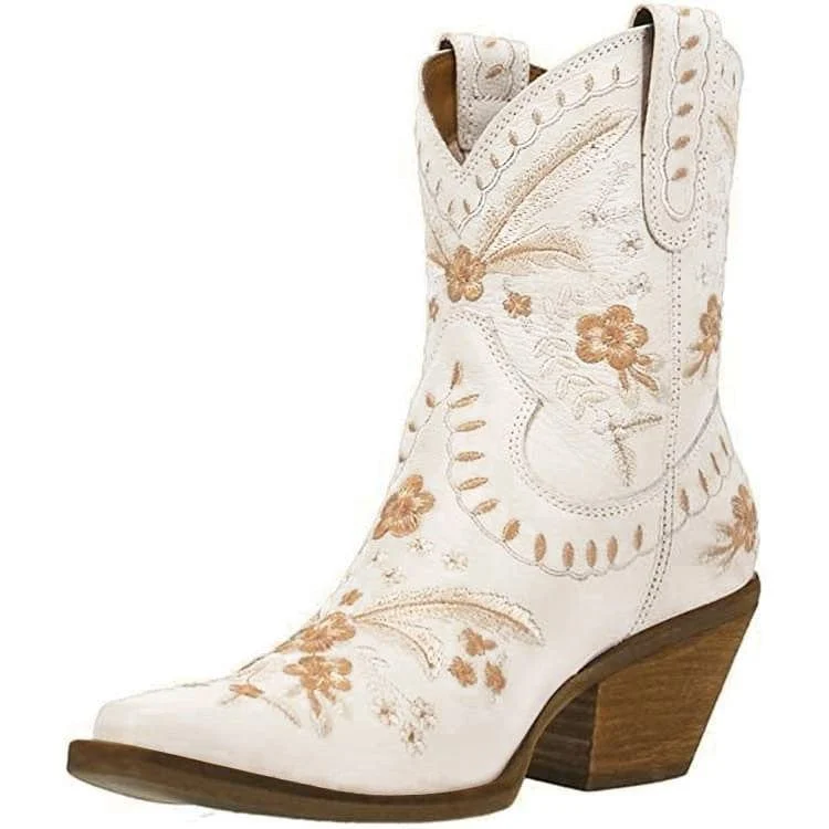 Arizona Embroidered Western Boots - Glova