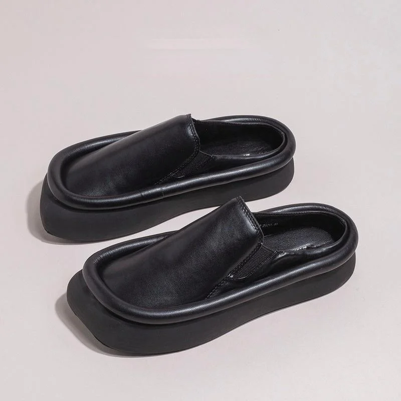 Arma Minimalist Faux Leather Slippers - 3 Colors - Glova