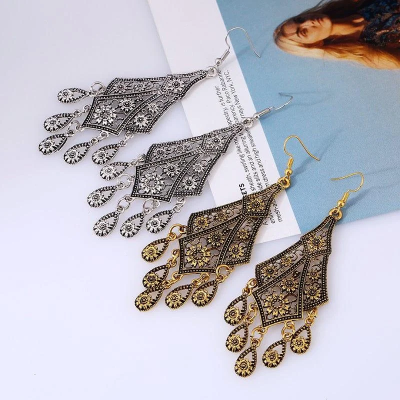 Art Nouveau Dangling Earrings - Glova