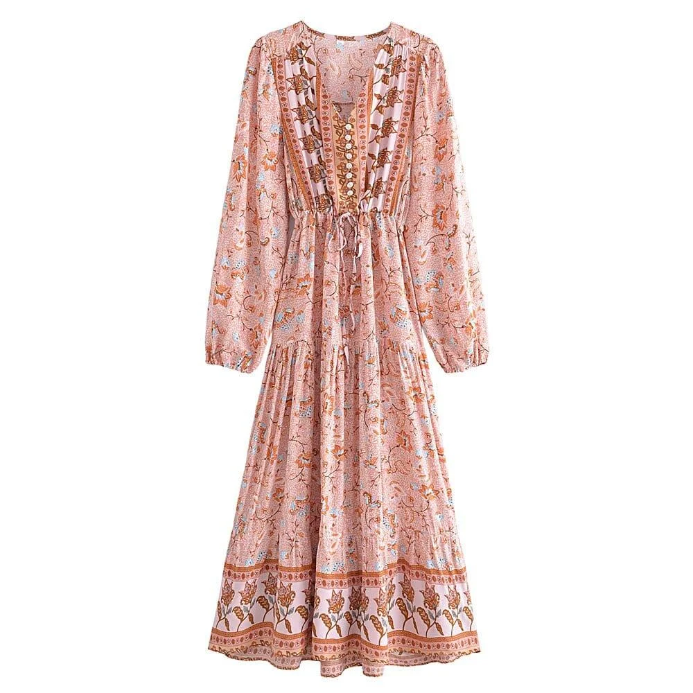 Artemisia Boho Maxi Dress - Glova