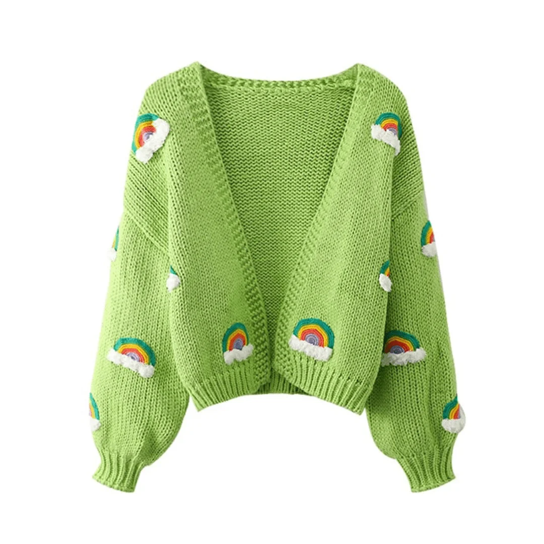 Asha Embroidered Rainbow Cardigan - Glova