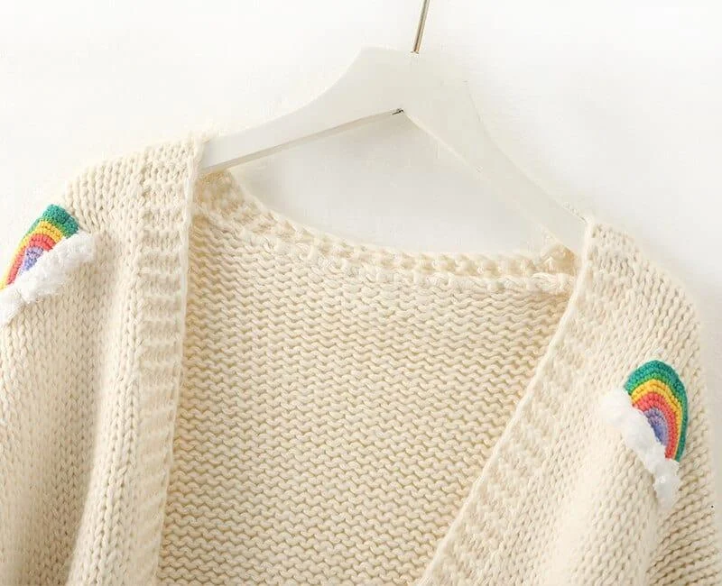 Asha Embroidered Rainbow Cardigan - Glova