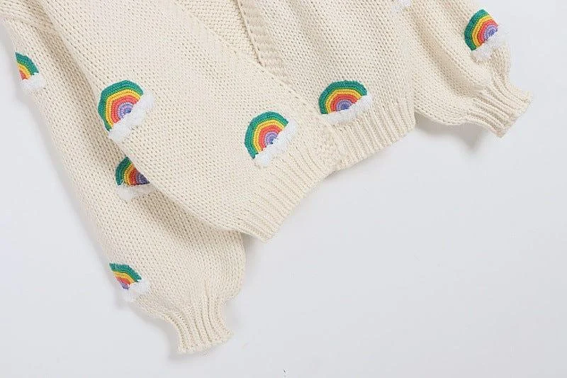 Asha Embroidered Rainbow Cardigan - Glova