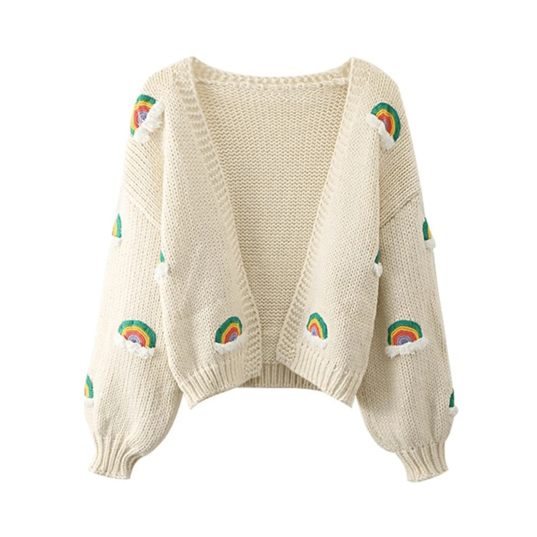 Asha Embroidered Rainbow Cardigan - Glova