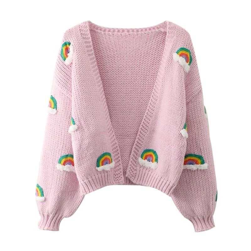 Asha Embroidered Rainbow Cardigan - Glova