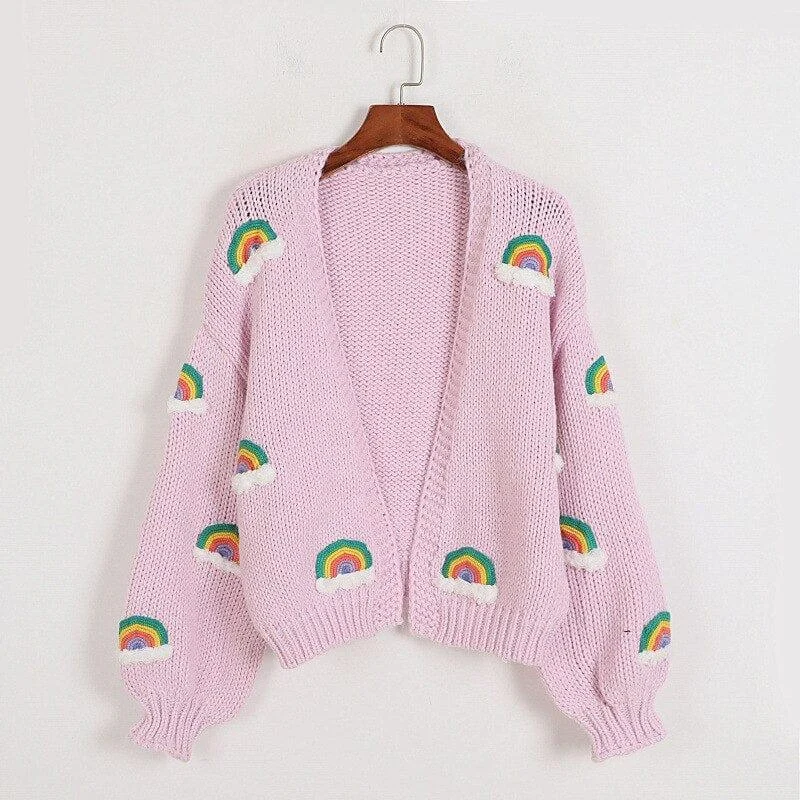 Asha Embroidered Rainbow Cardigan - Glova