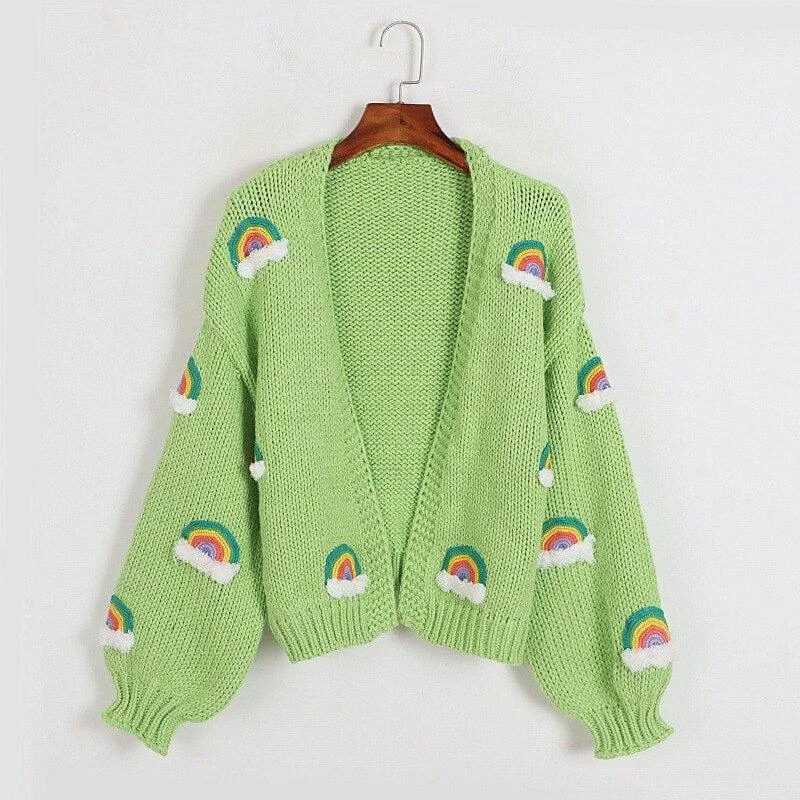 Asha Embroidered Rainbow Cardigan - Glova