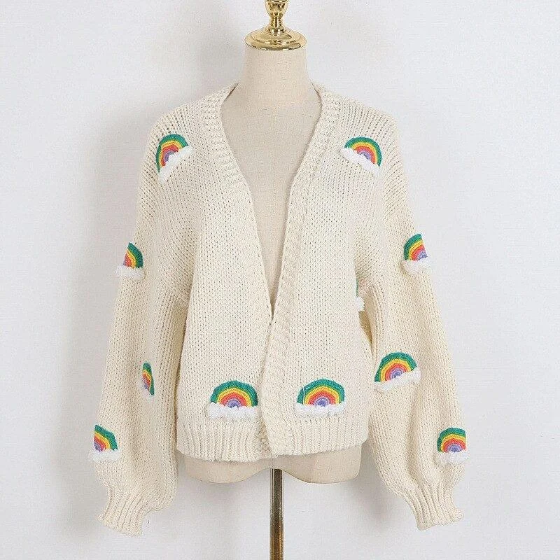 Asha Embroidered Rainbow Cardigan - Glova