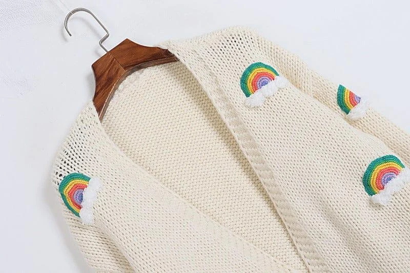 Asha Embroidered Rainbow Cardigan - Glova