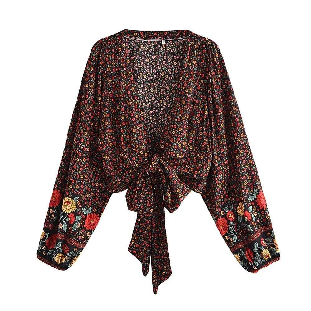 Astarte Floral Boho Long Sleeve Blouse - Glova