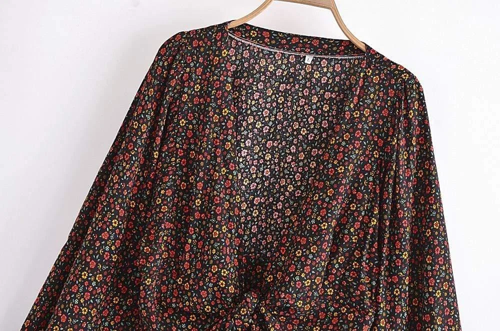 Astarte Floral Boho Long Sleeve Blouse - Glova