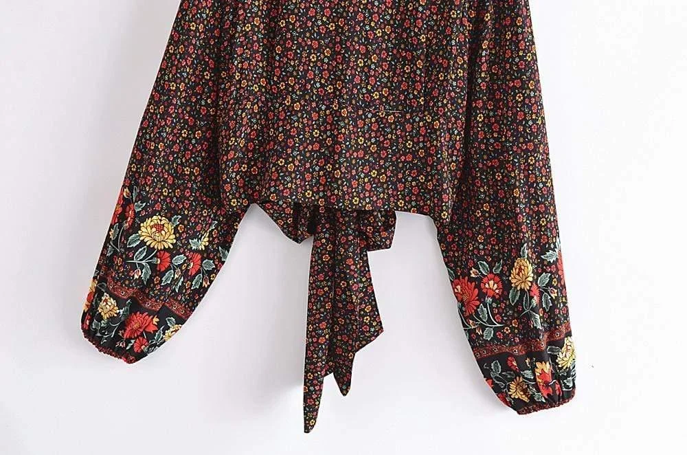 Astarte Floral Boho Long Sleeve Blouse - Glova