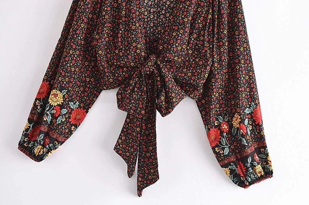 Astarte Floral Boho Long Sleeve Blouse - Glova