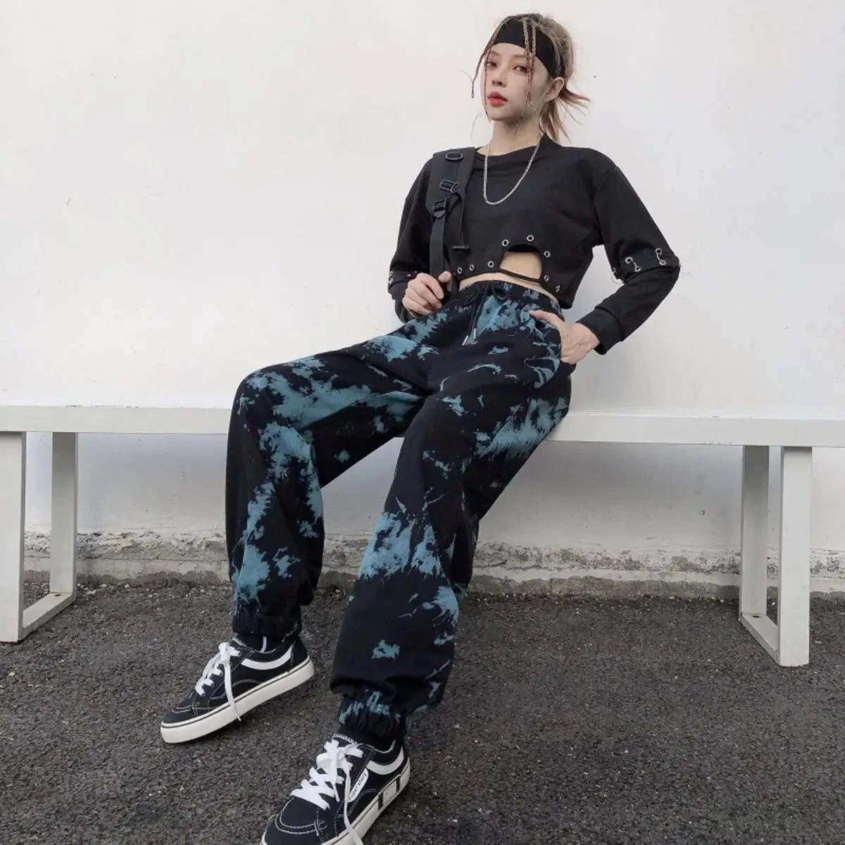 Asuka Tie-Dye Hip Hop Cargo Pants - Glova