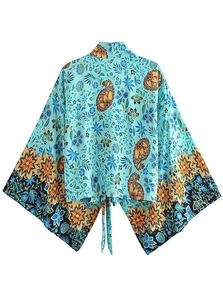 Athena Boho Cropped Kimono - Glova