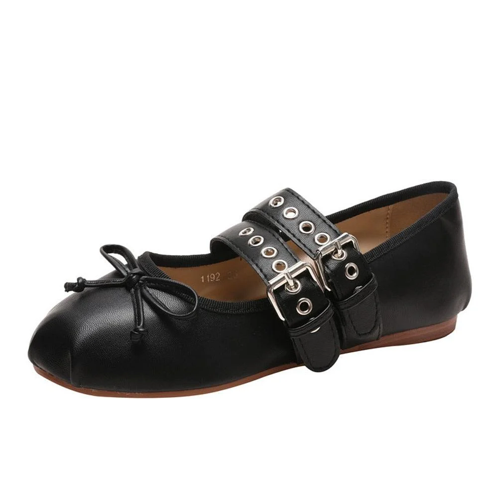 Aurelia Buckle Strap Ballet Flats - 5 Styles - Glova