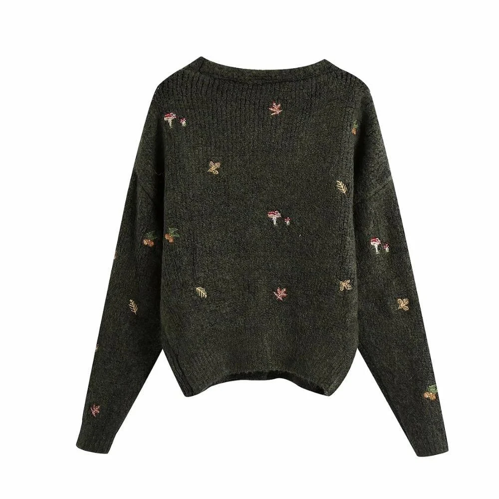 Autumn Forest Fuzzy Knit Cardigan - Glova