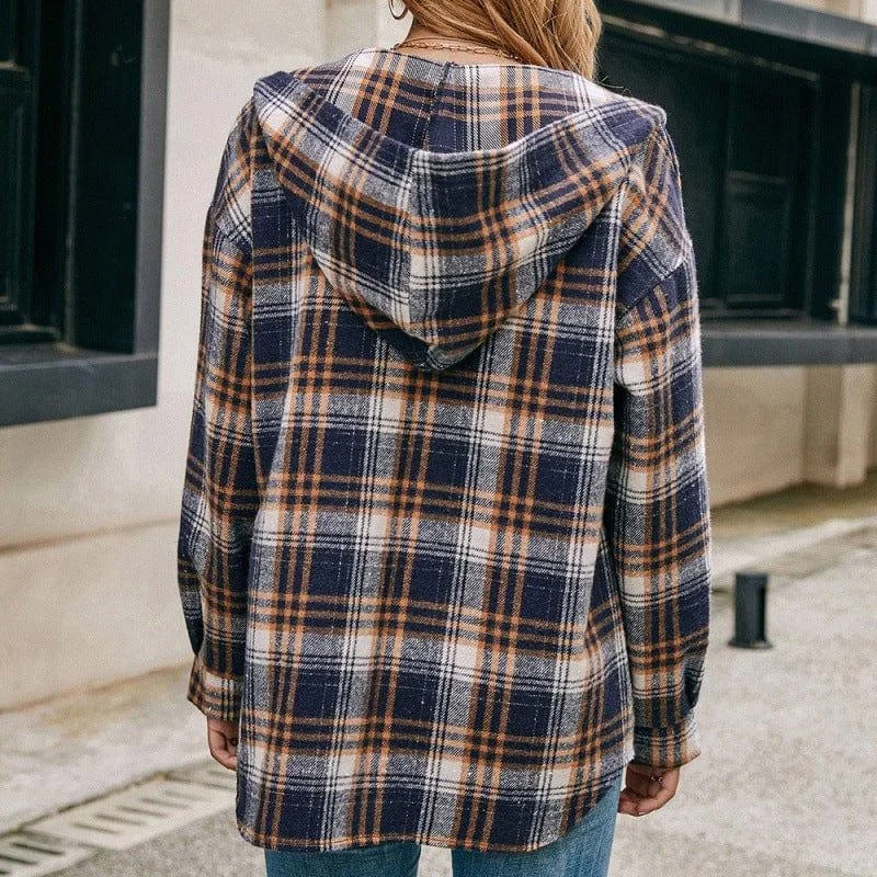 Avalon Plaid Hooded Shacket - Glova