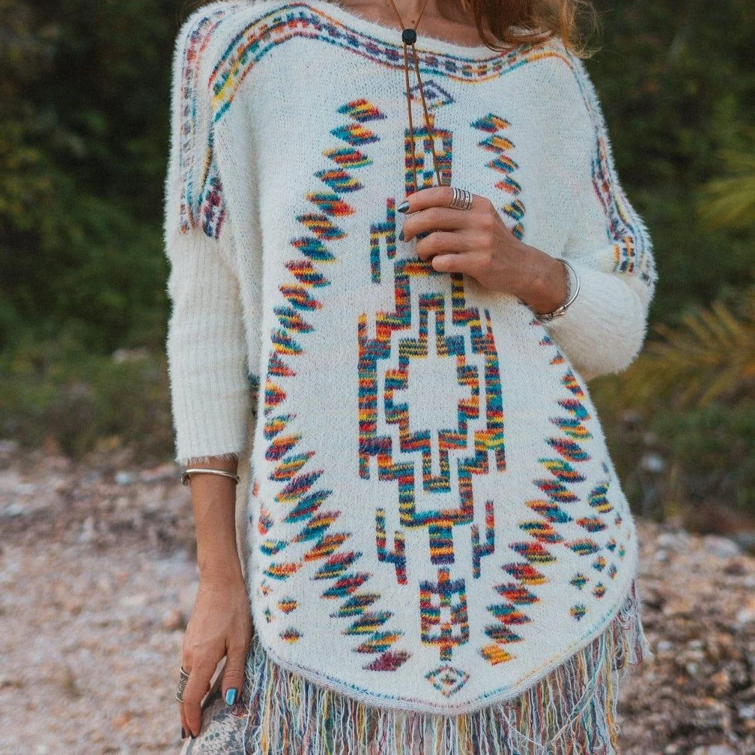 Avery Knitted Poncho - Glova