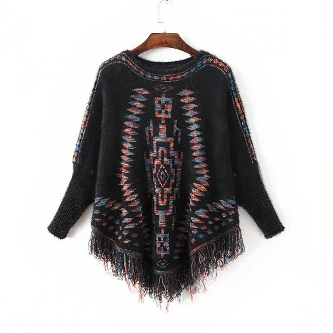 Avery Knitted Poncho - Glova