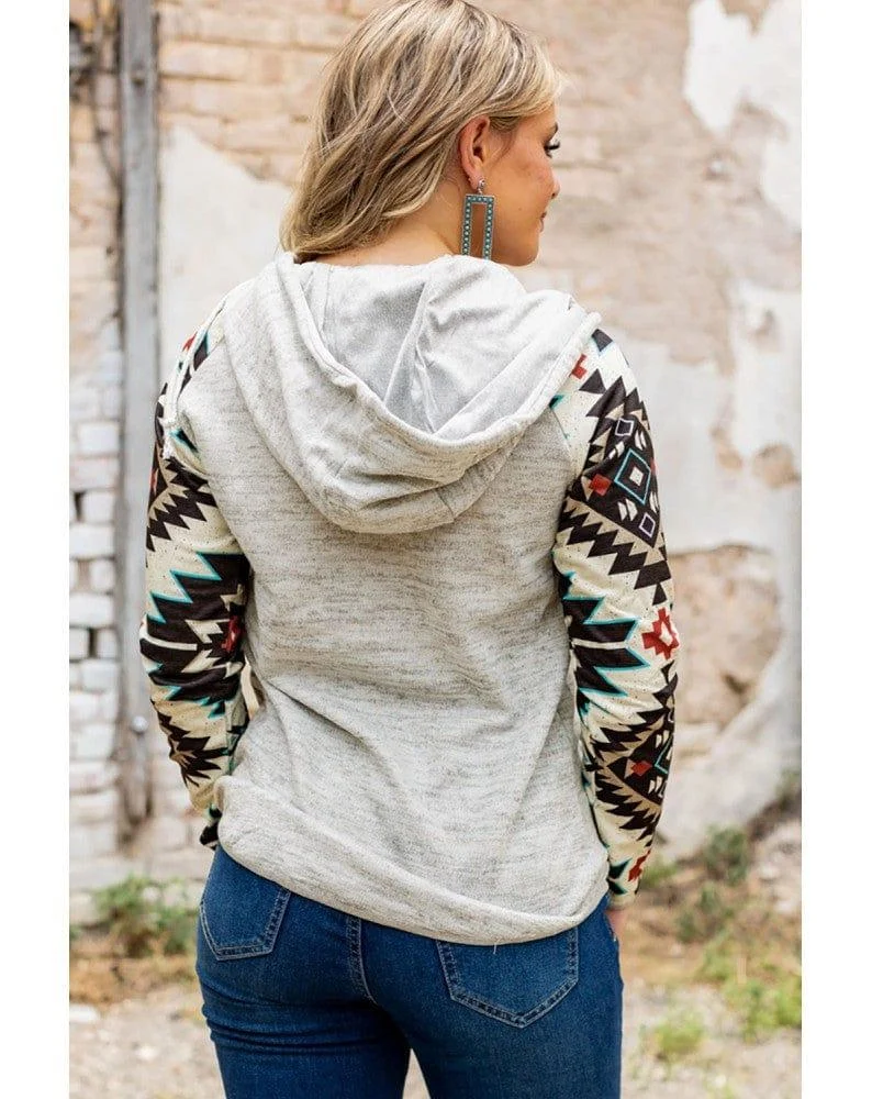 Aztec Drawstring Hoodie - Glova