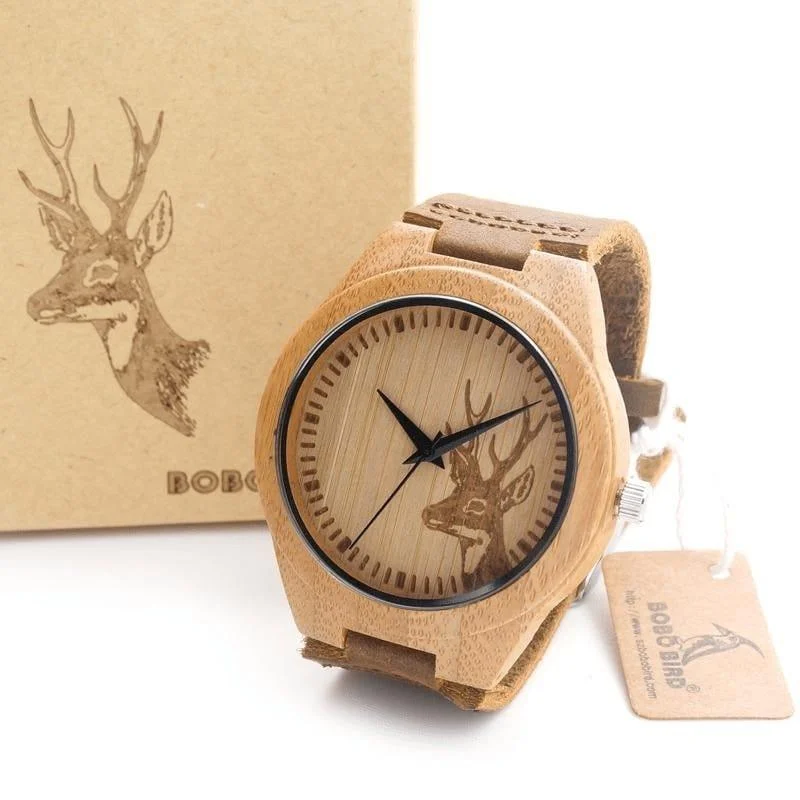 Bamboo Deer Wooden Watch - Glova