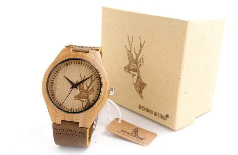 Bamboo Deer Wooden Watch - Glova