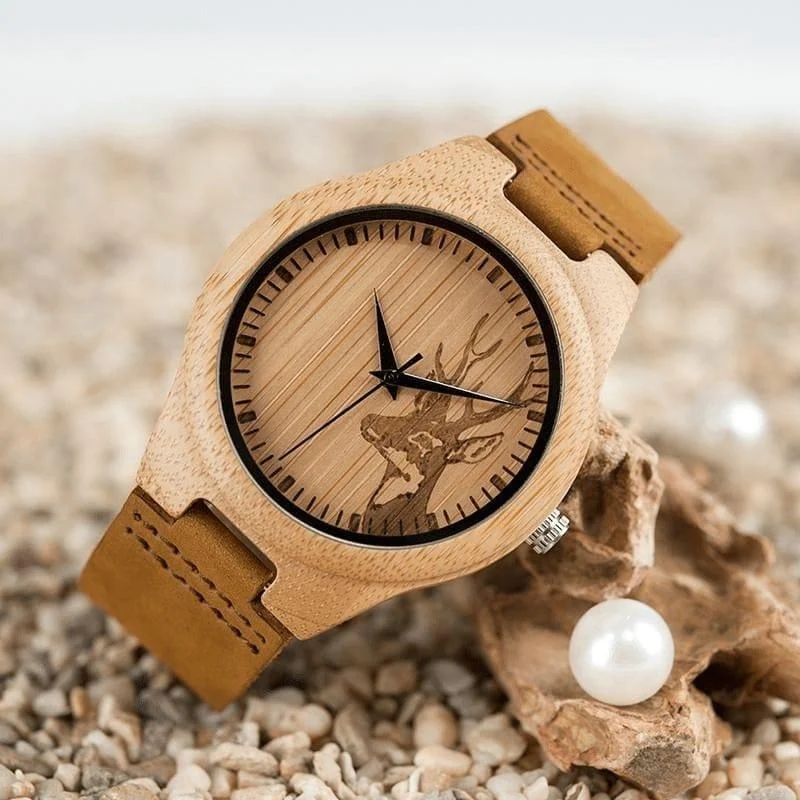 Bamboo Deer Wooden Watch - Glova