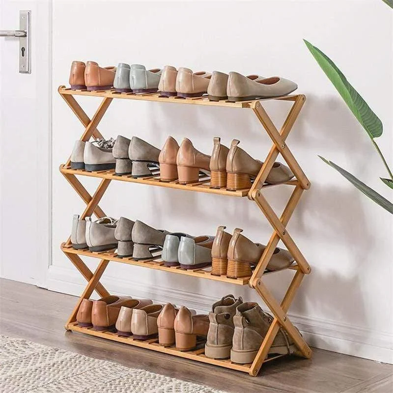 Bamboo Household Foldable Rack - Glova