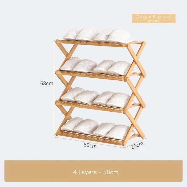 Bamboo Household Foldable Rack - Glova