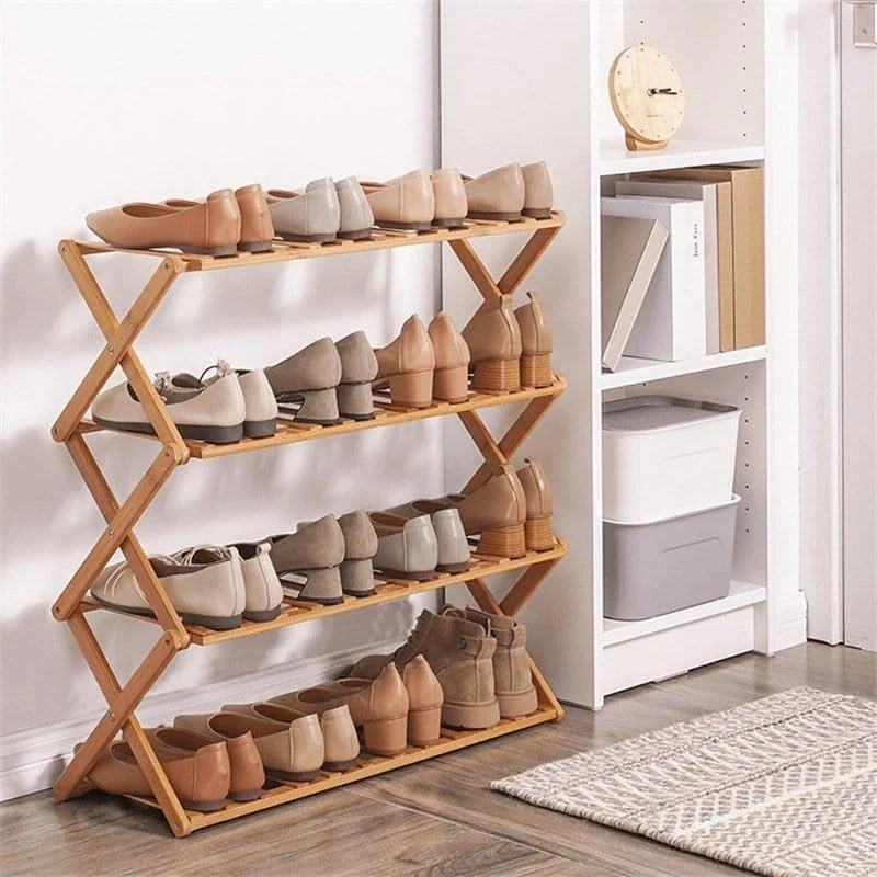 Bamboo Household Foldable Rack - Glova