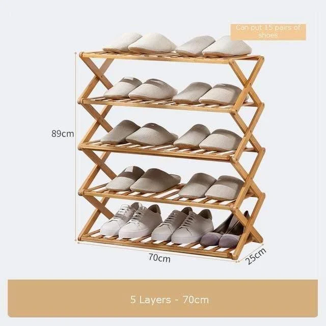 Bamboo Household Foldable Rack - Glova