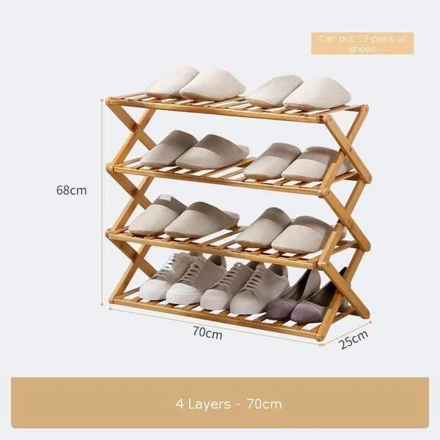 Bamboo Household Foldable Rack - Glova