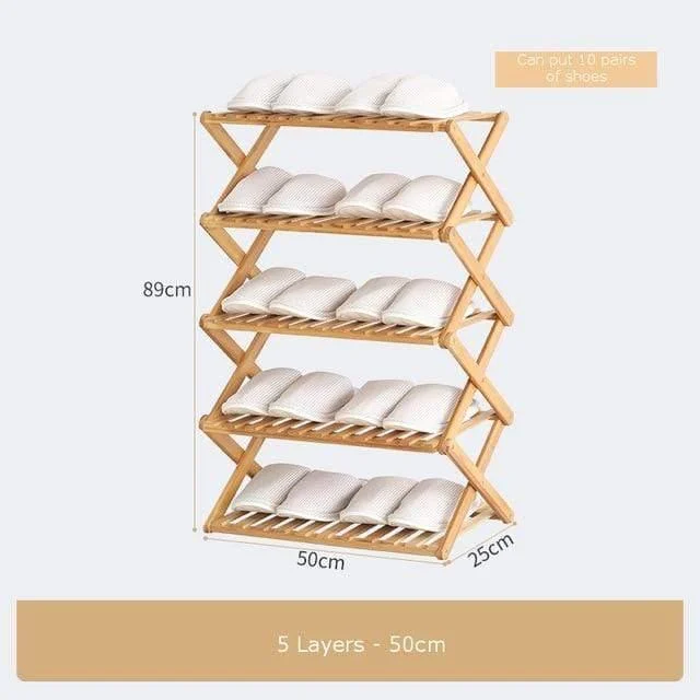 Bamboo Household Foldable Rack - Glova