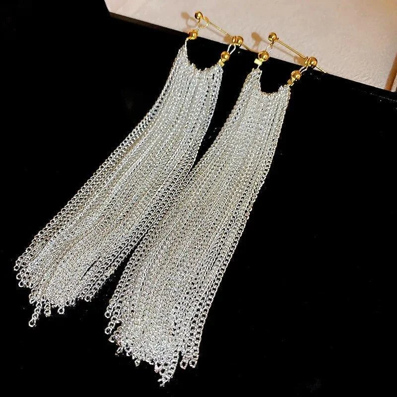 Bar and Tassel Drop Earrings - Glova