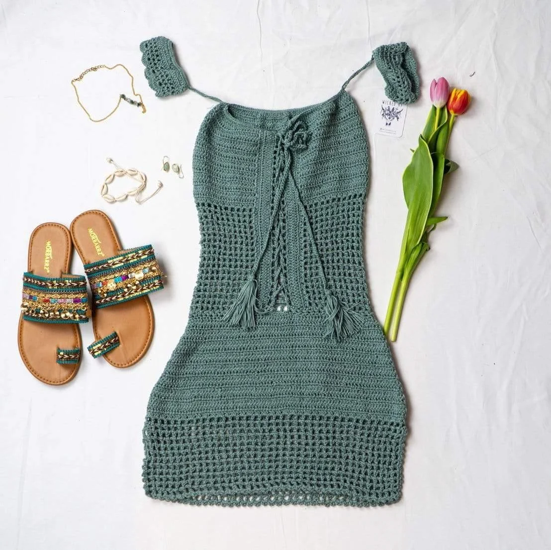 Beach Crochet Dress (2 Colors) - Glova