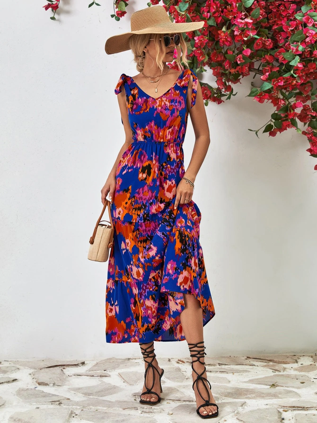 Beatrix Floral Midi Dress - Glova