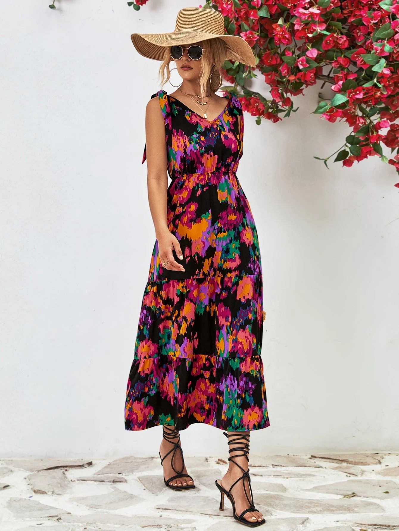 Beatrix Floral Midi Dress - Glova