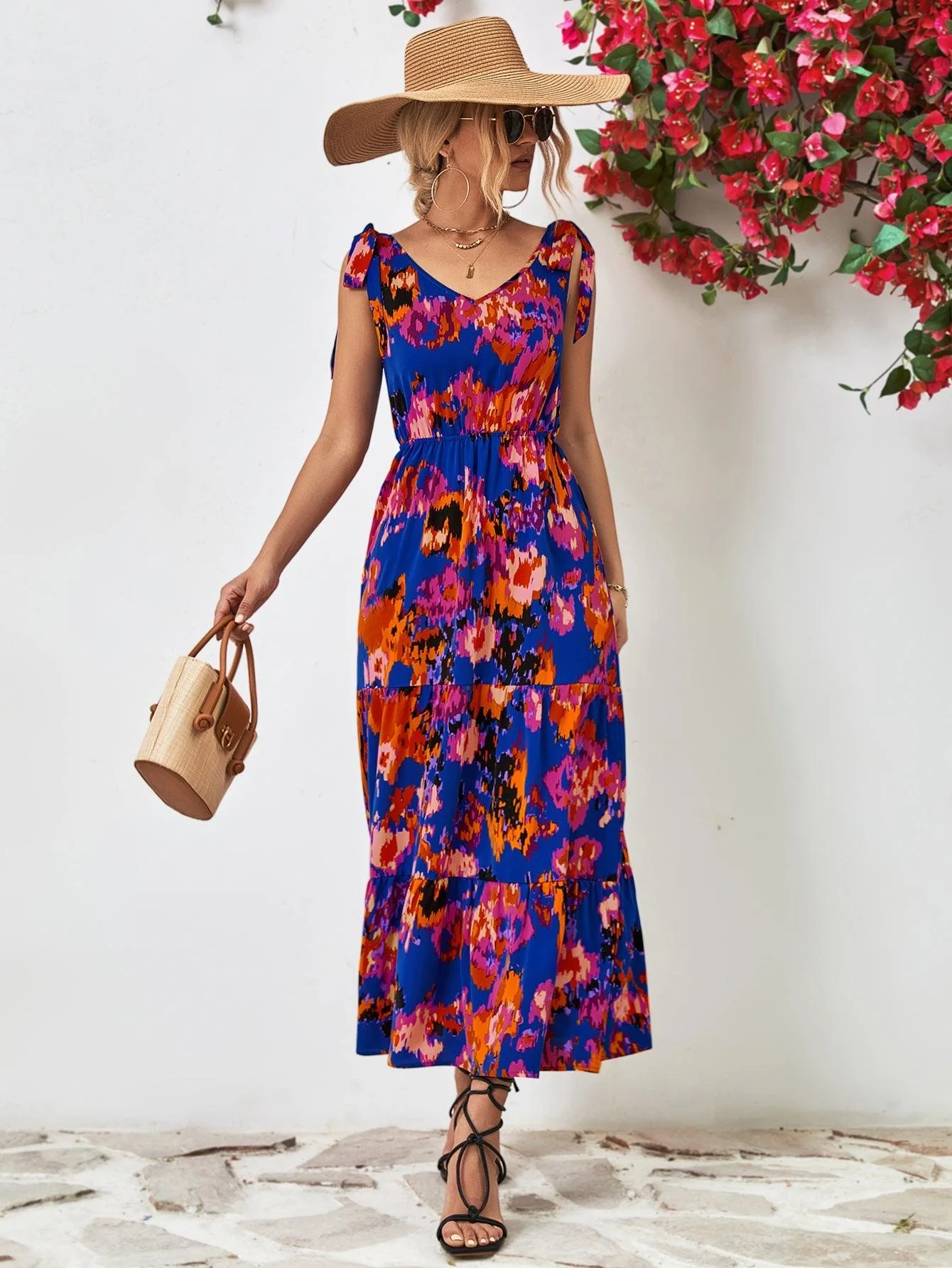 Beatrix Floral Midi Dress - Glova