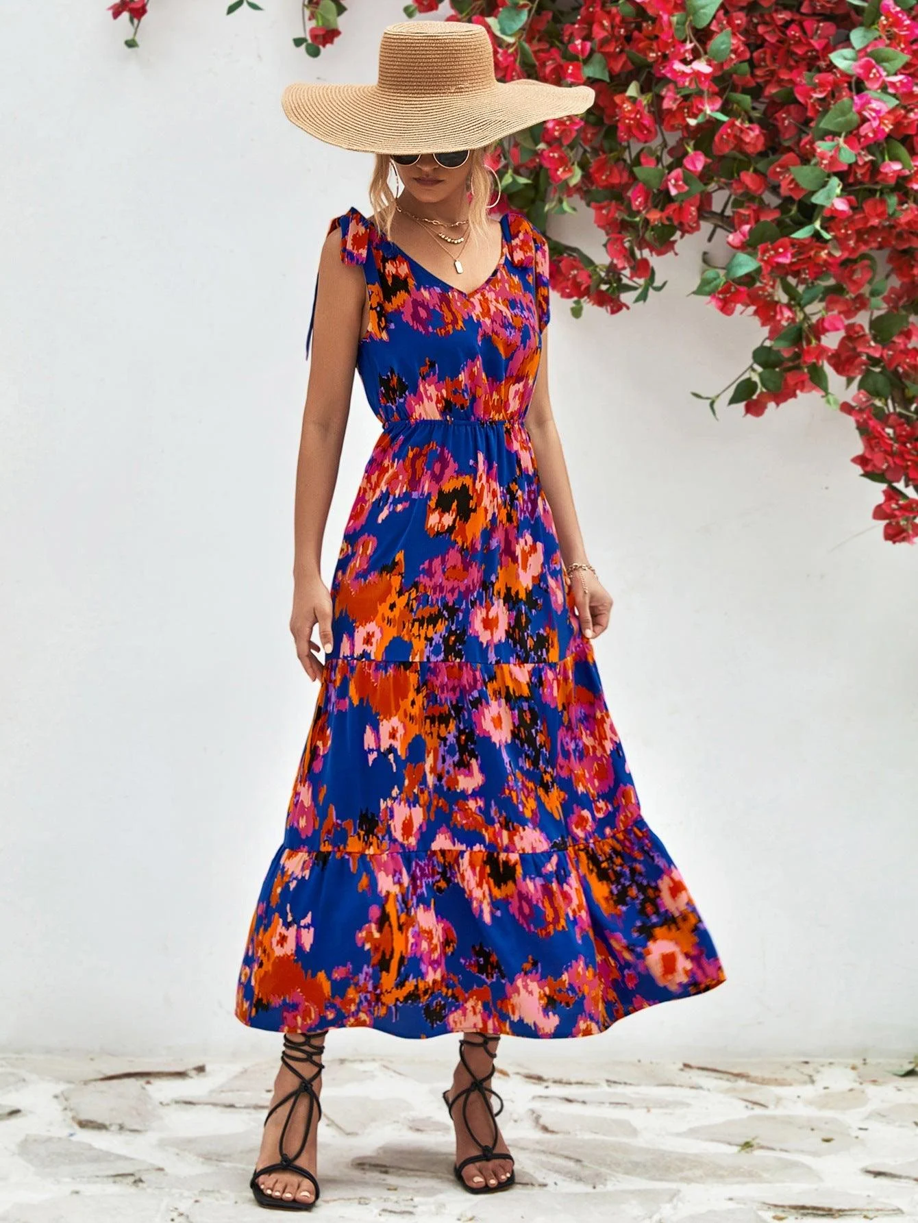 Beatrix Floral Midi Dress - Glova