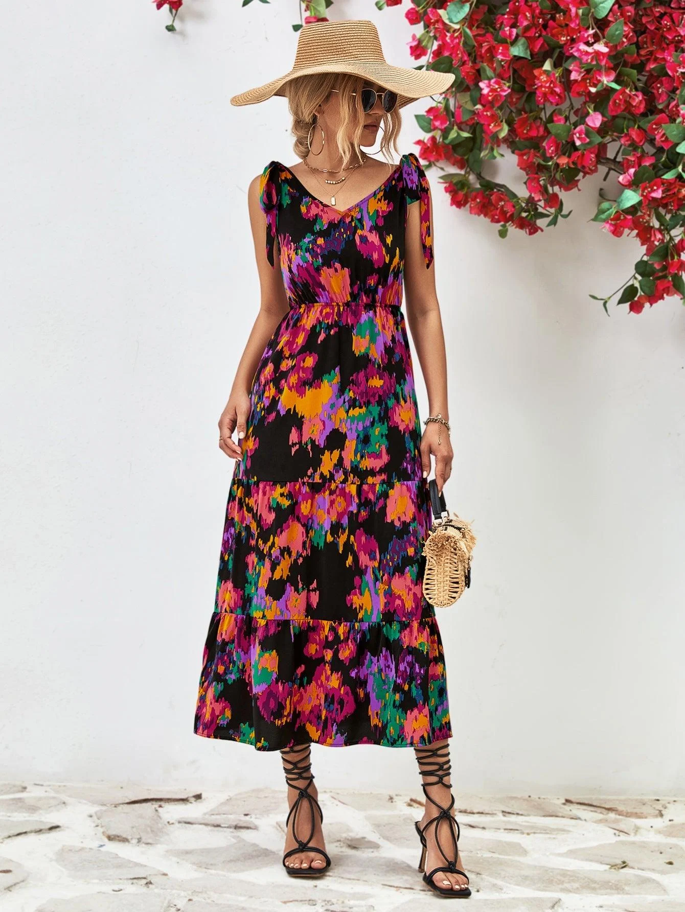 Beatrix Floral Midi Dress - Glova