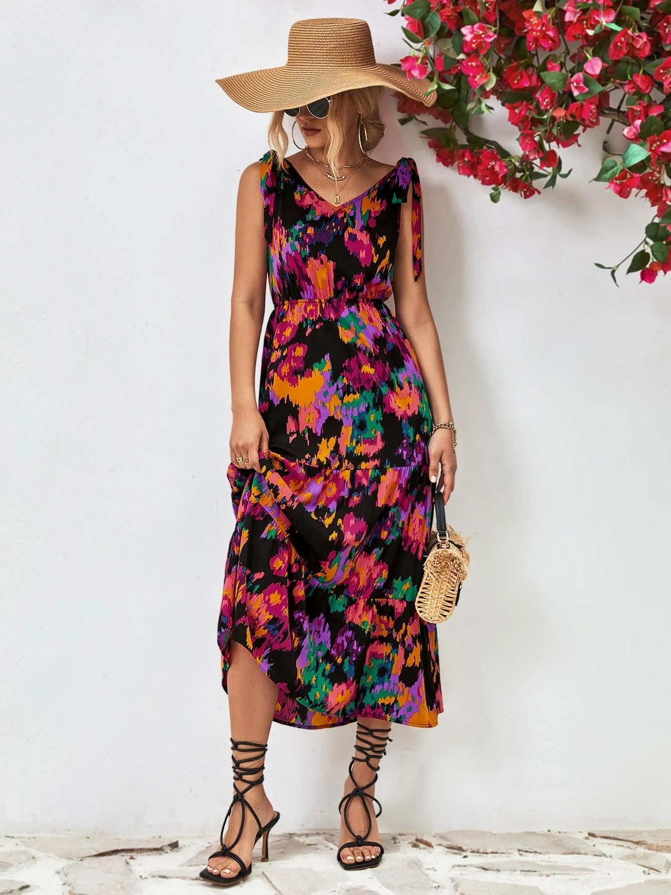 Beatrix Floral Midi Dress - Glova