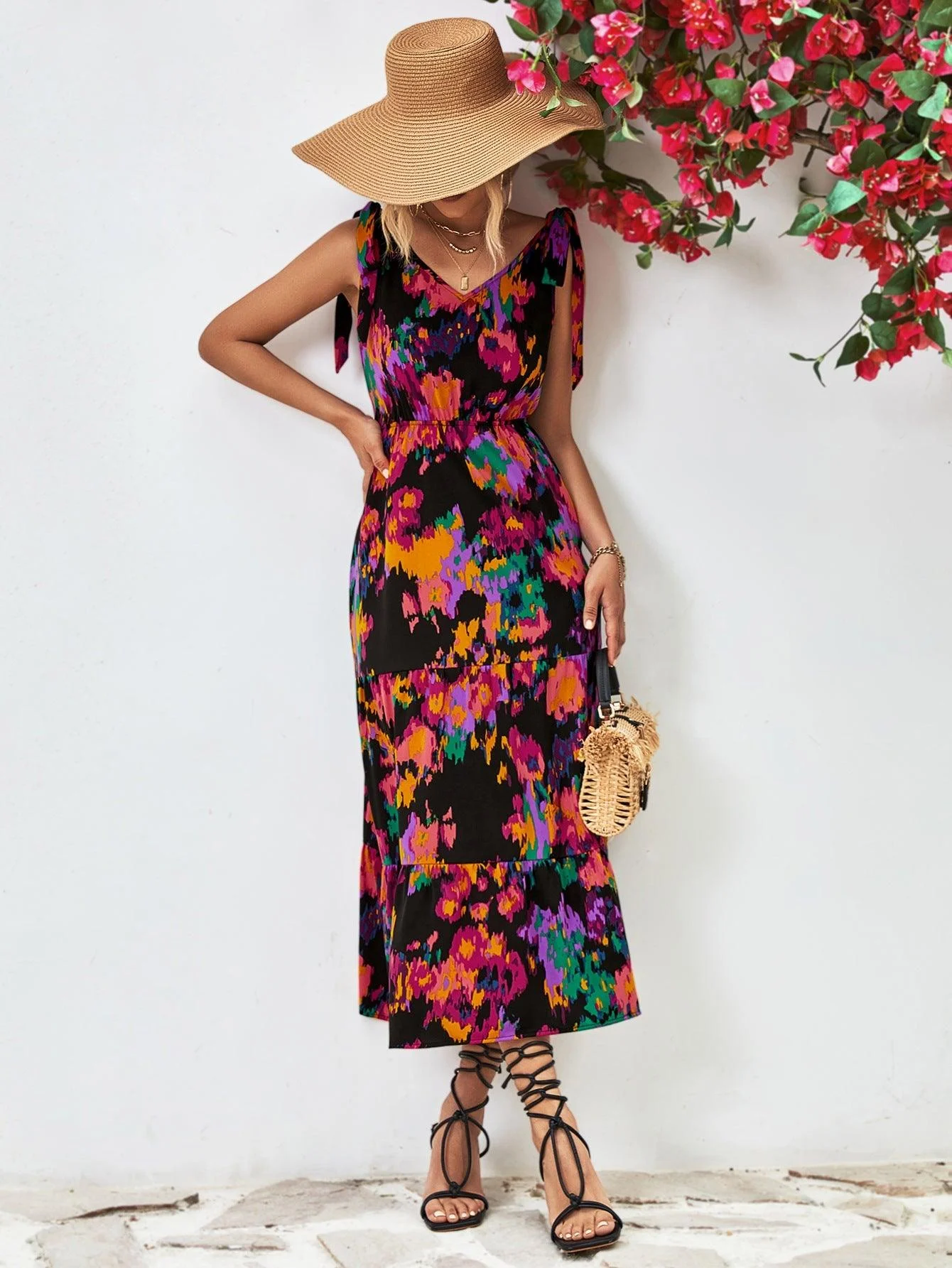 Beatrix Floral Midi Dress - Glova