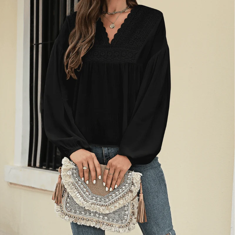 Bela Boho Blouse in Ivory - Glova