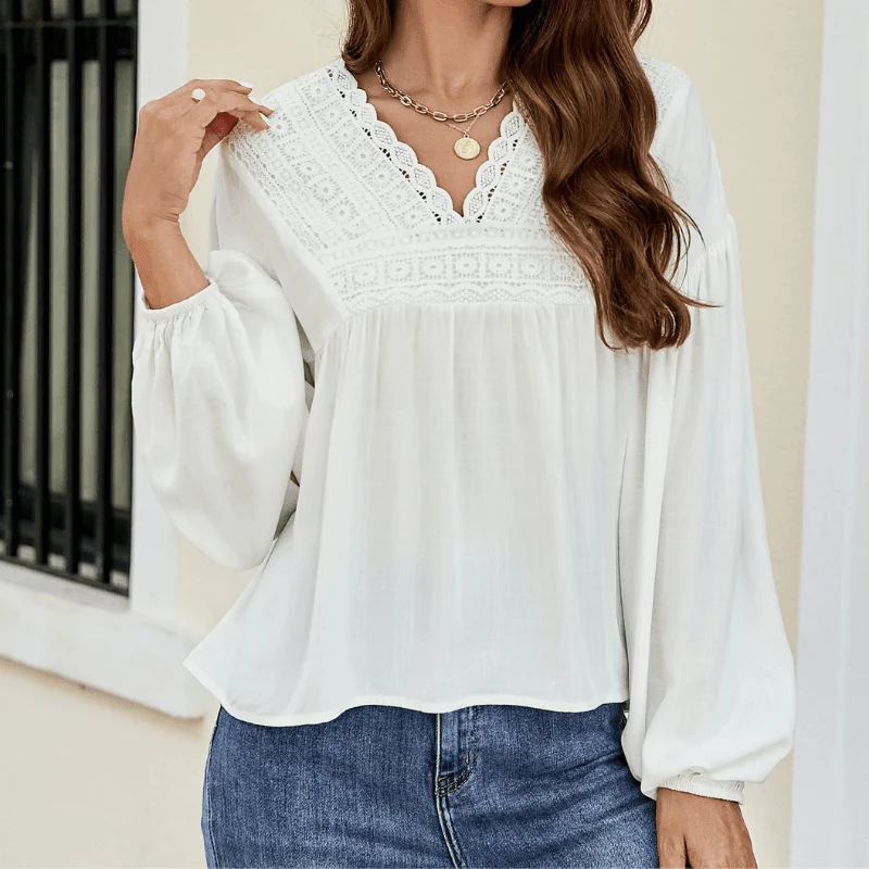 Bela Boho Blouse in Ivory - Glova