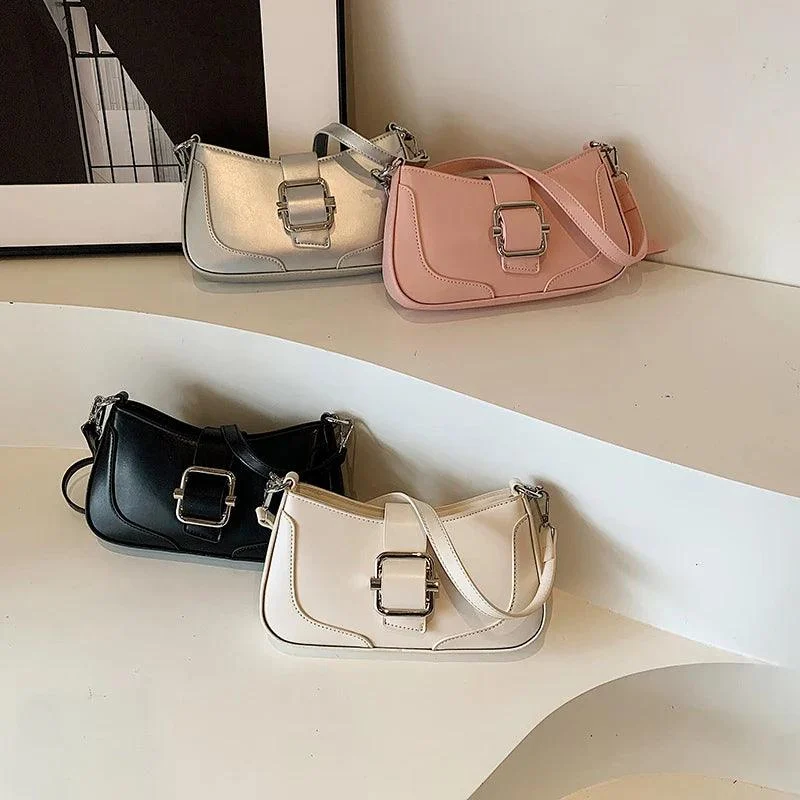 Belt Design Small Retro PU Leather Crossbody Bags - Glova